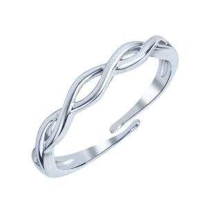 Adjustable Silver Band Ring