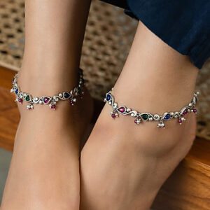 Suhino Oxidised Anklets