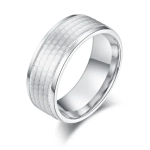 Engraved Silver Ring for Men
