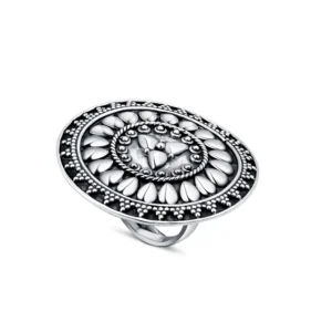 Oxidized Silver Statement Ring